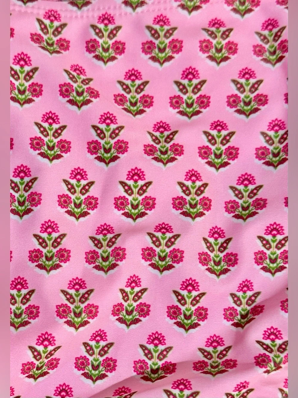 No Boundaries Women's Pink Smocked Floral Bikini Two Piece Set NWT Plus Size XXL - Picture 4 of 12